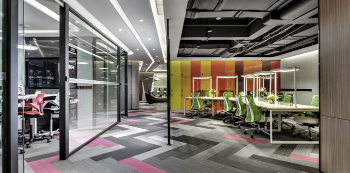 金融科技公司辦公室裝修設計效果圖