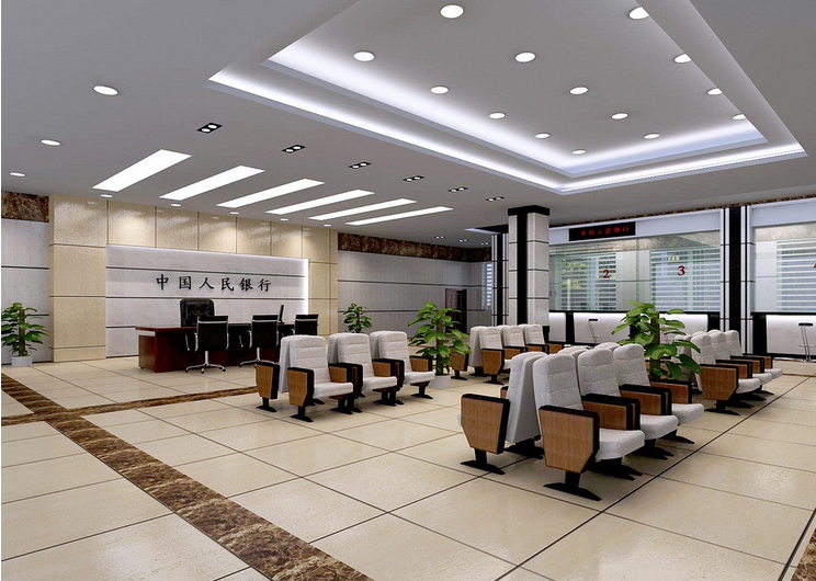 舒適的銀行營業廳休息椅的裝修設計