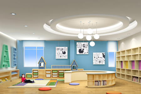 幼兒園玩耍區色彩效果圖