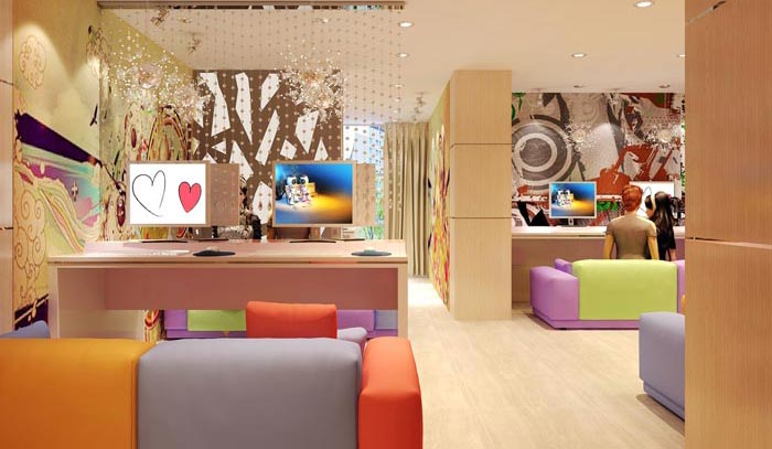 現代簡約風格網咖裝修設計案例