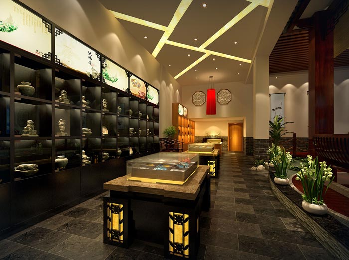 藏茗薈茶藝館畫境房裝修設(shè)計案例效果圖