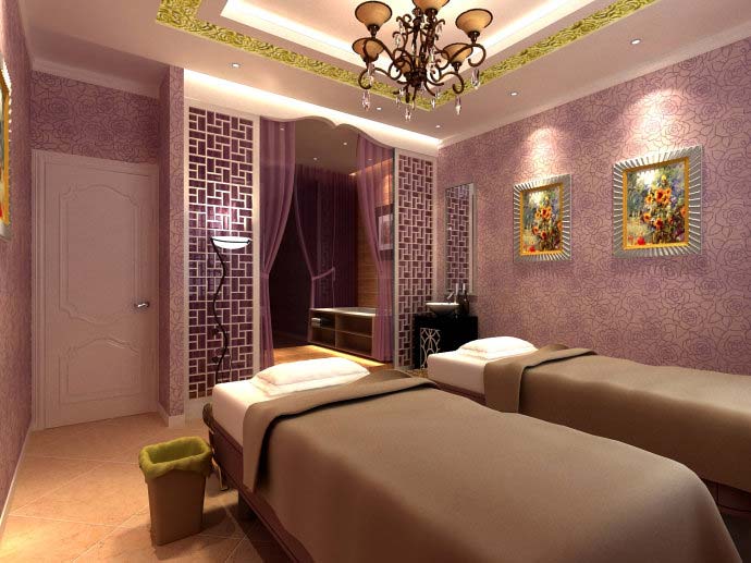 綠島養生美容院客房軟裝裝修設計案例效果圖