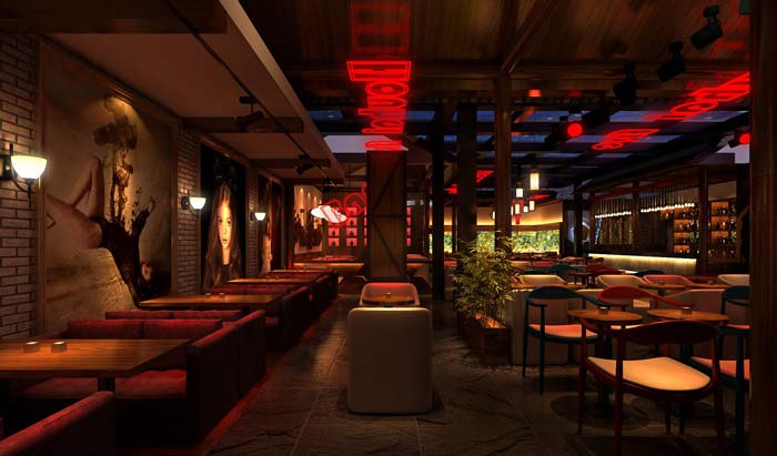 情侶、商務(wù)、聚餐、休閑酒吧大廳裝修設(shè)計(jì)案例效果圖