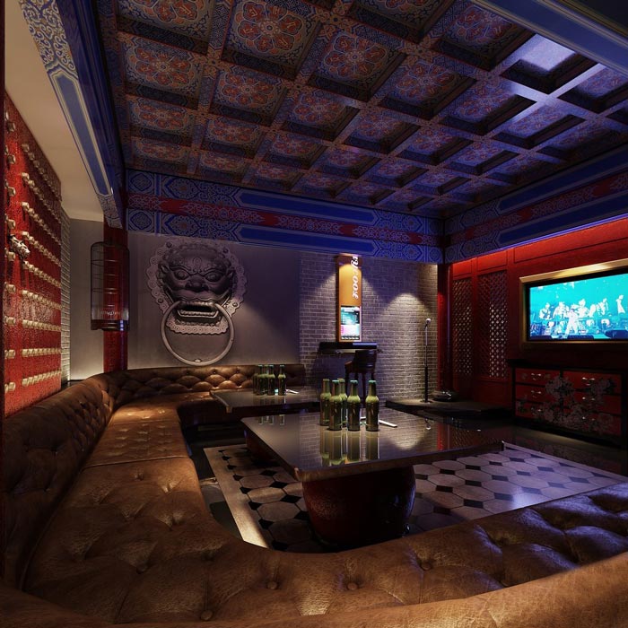 主題KTV中包廂裝修設(shè)計案例效果圖