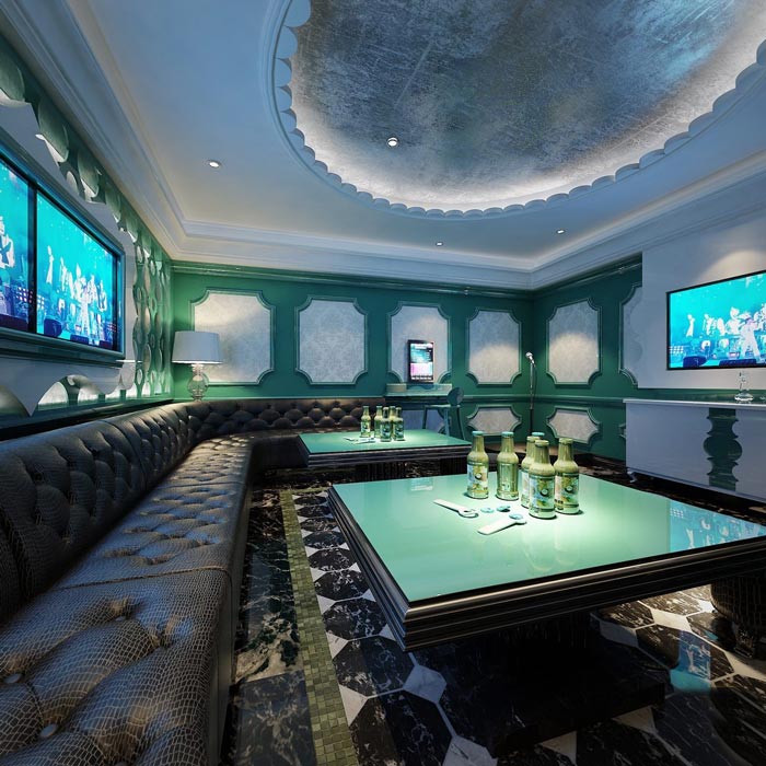 主題KTV中小包廂裝修設(shè)計案例效果圖