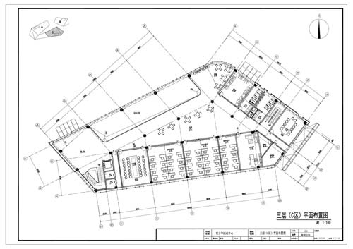 青少年活動中心施工圖深化設計三層C區平面布置圖