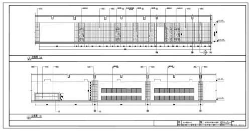 青少年活動中心施工圖深化設計C區1層公共區域5/6立面圖