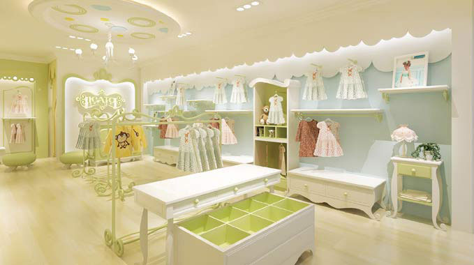 伊卡通童裝店裝修設計案例效果圖
