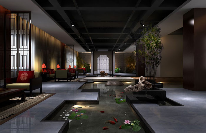 私人高端會所大廳裝修設計案例效果圖