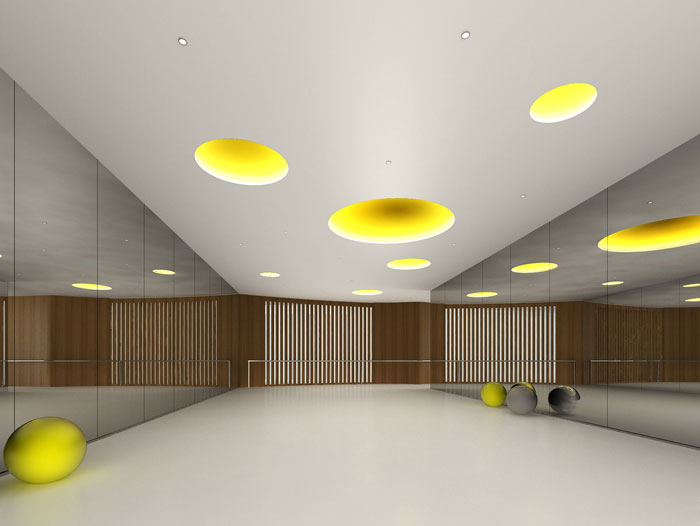 放松身心的健身會所體操區域裝修設計案例效果圖