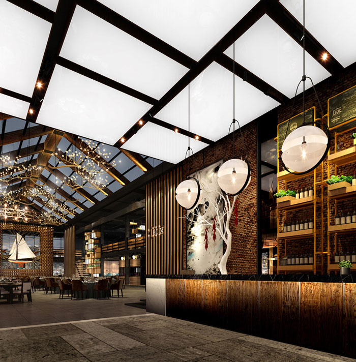 自然、素樸的餐廳大廳過道裝修設計方案效果圖