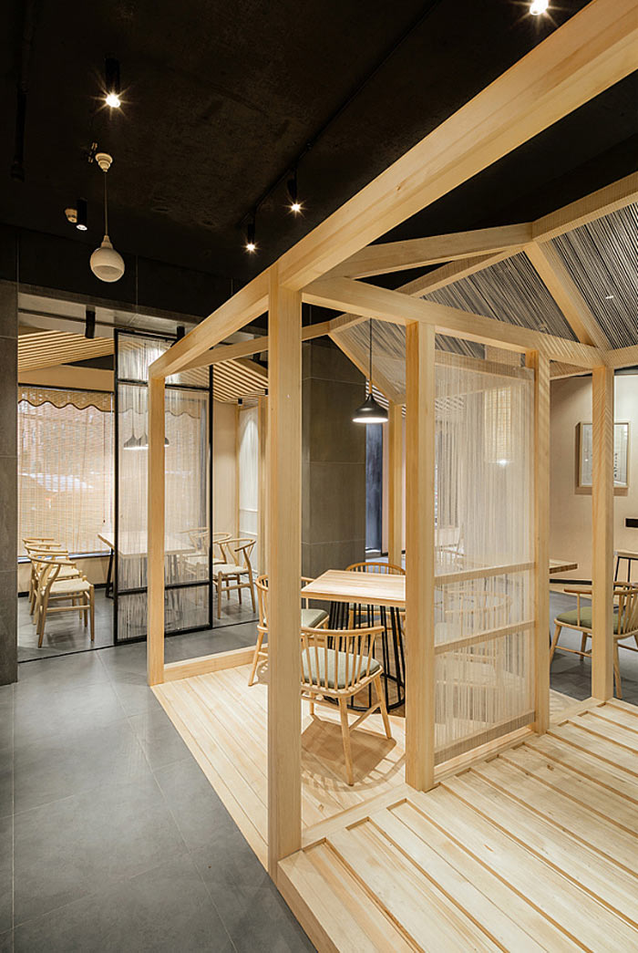 特色面館四人區裝修設計效果圖