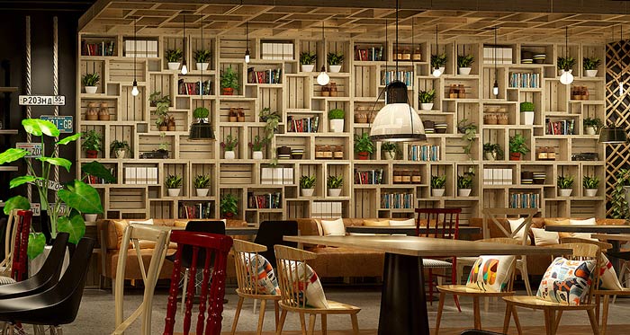 韓式主題餐廳裝飾墻裝修設(shè)計效果圖