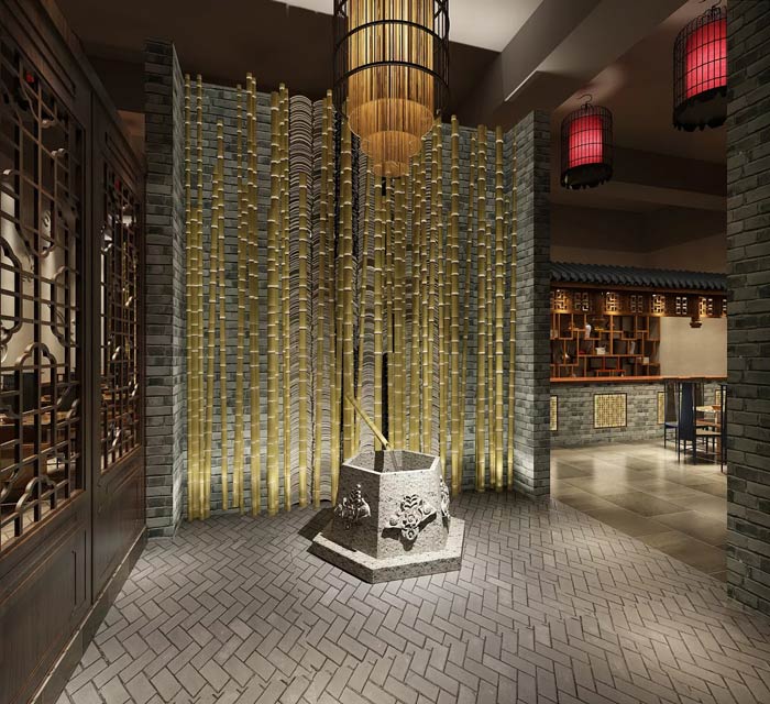 火鍋店進門區設計效果圖