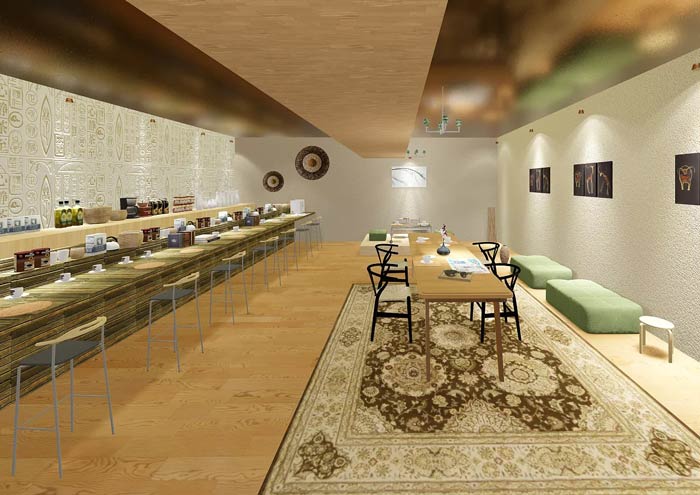 自助茶餐廳裝飾設計效果圖