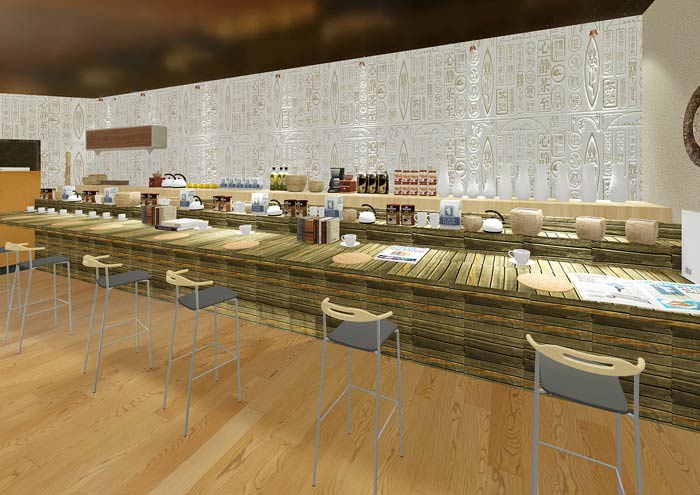 自助茶餐廳餐區裝修設計效果圖