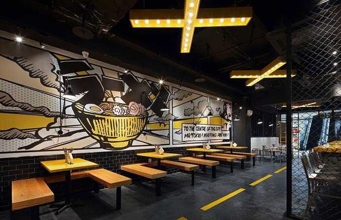 日式快餐店墻畫(huà)裝修設(shè)計(jì)效果圖