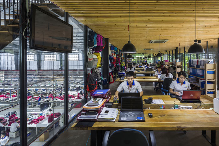 服裝廠房二樓辦公區裝修設計效果圖