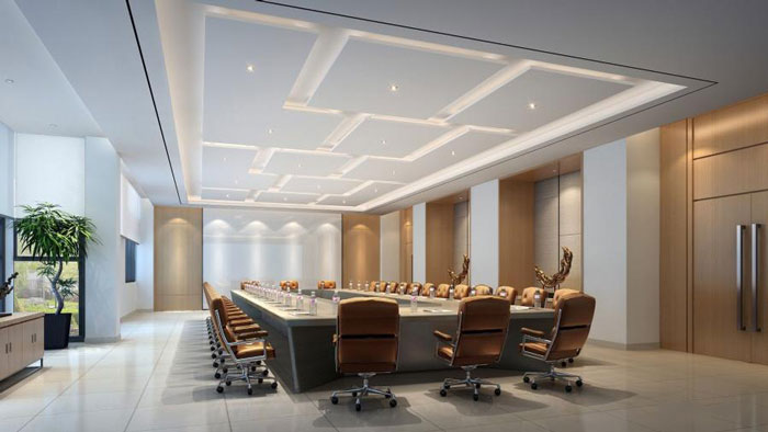 杭州濱江辦公室大會議室裝修設計效果圖