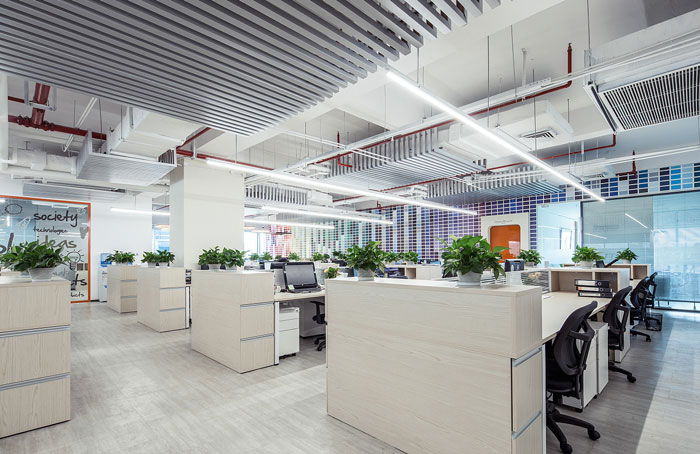 服裝貿易公司辦公室辦公區裝修設計效果圖