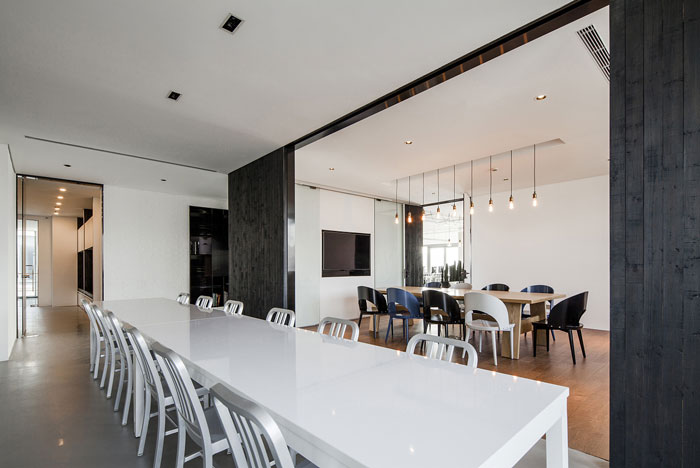 創意辦公室大型會議室裝修設計效果圖