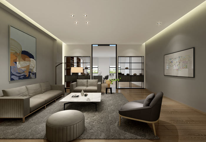 艾森醫藥副總經理辦公室裝修設計效果圖