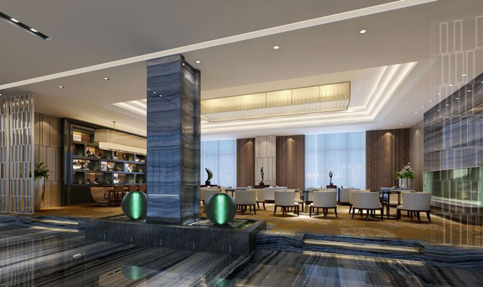 杭州濱江寫字樓接待區(qū)裝修設計效果圖