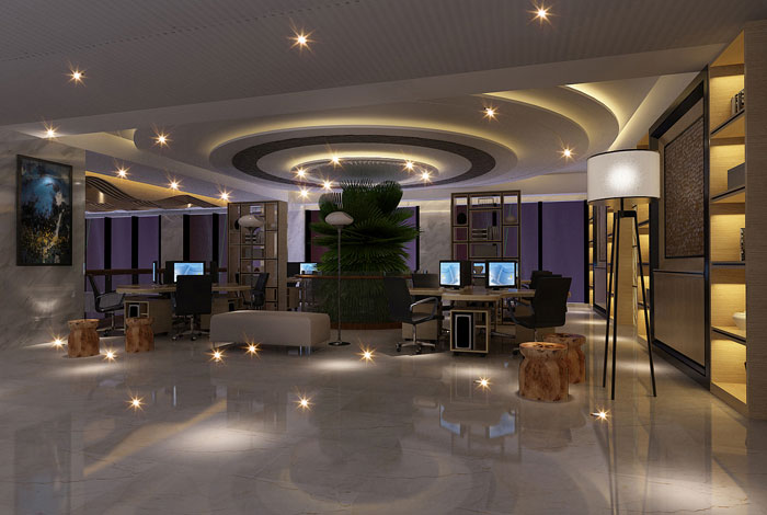 集團(tuán)公司辦公室辦公區(qū)裝修設(shè)計效果圖