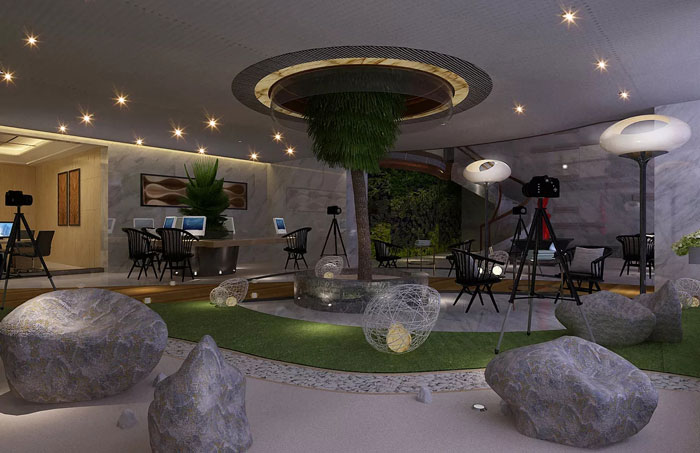 集團(tuán)公司辦公室辦公區(qū)裝修設(shè)計效果圖