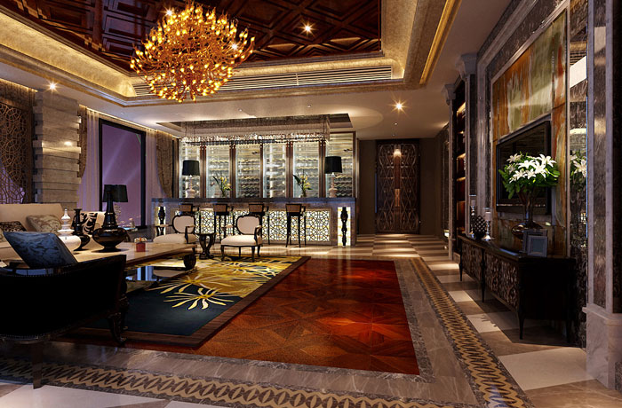 集團(tuán)公司辦公室酒吧前臺裝修設(shè)計效果圖