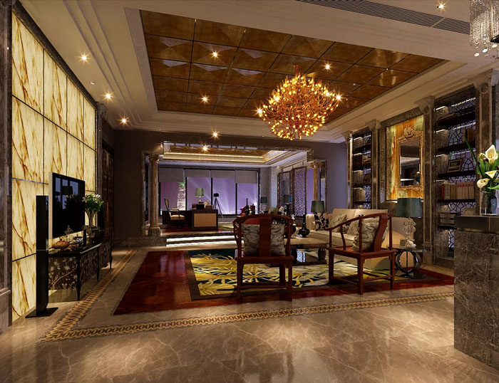 集團(tuán)公司董事長辦公室裝修設(shè)計效果圖