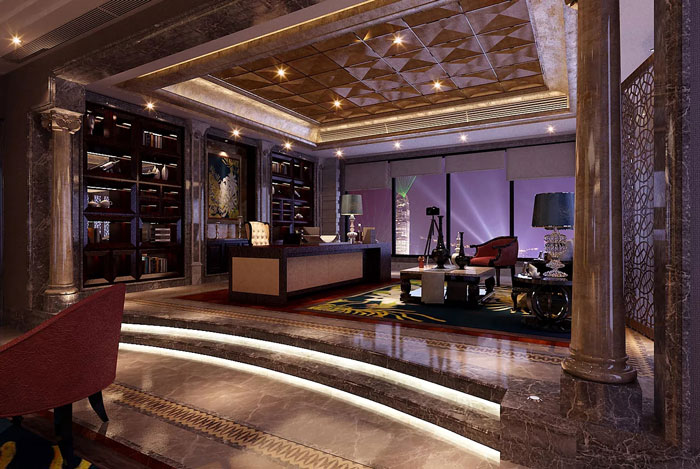 集團(tuán)公司董事長辦公室裝修設(shè)計效果圖