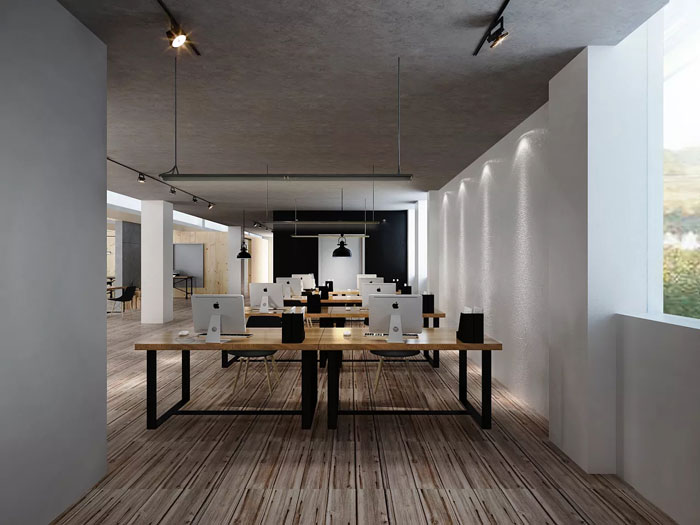 loft風格辦公室辦公區裝修設計效果圖