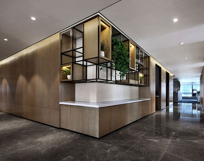 藥業(yè)公司辦公室過(guò)道裝修設(shè)計(jì)效果圖