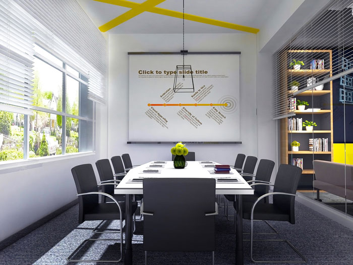 輕工業(yè)風(fēng)格辦公室會議室裝修設(shè)計(jì)效果圖