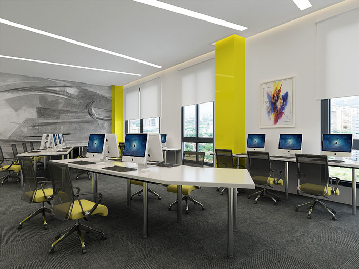 時尚創意辦公室辦公區裝修設計效果圖