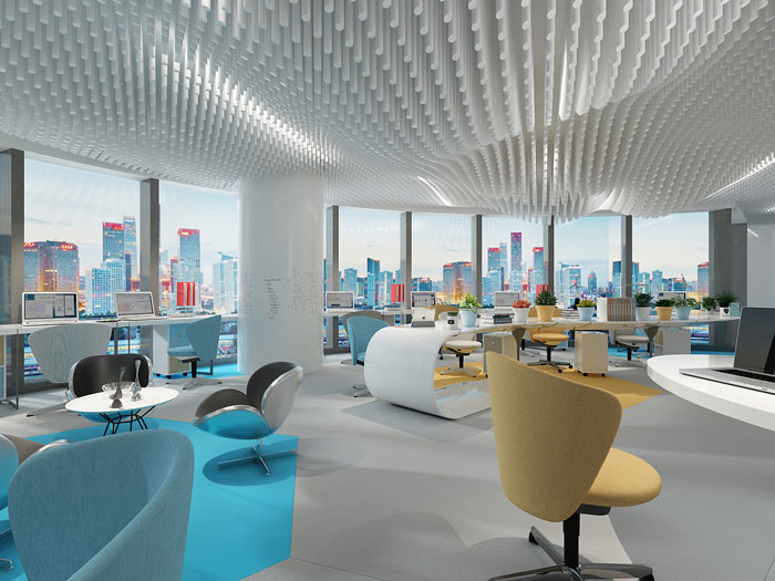 集團辦公室辦公區(qū)裝修設(shè)計效果圖
