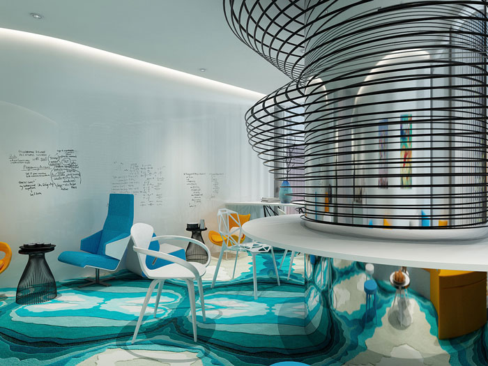 集團辦公室閱讀區(qū)裝修設(shè)計效果圖