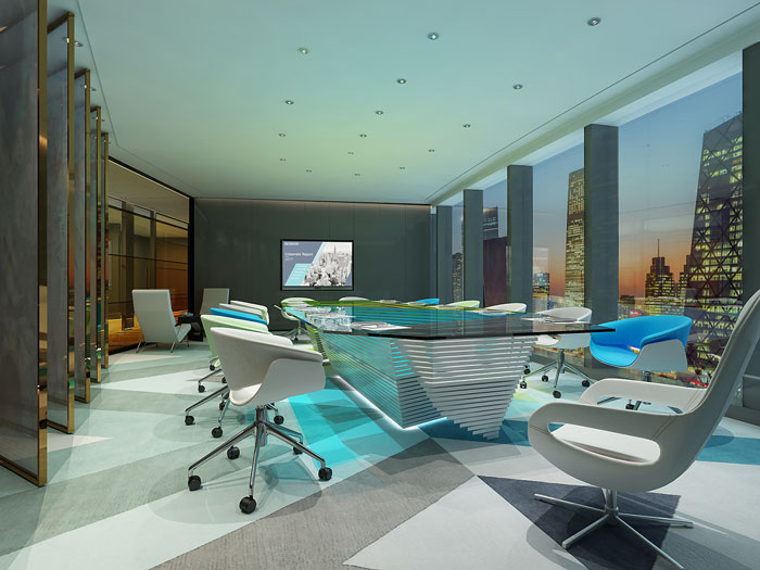 集團辦公室會議室裝修設(shè)計效果圖