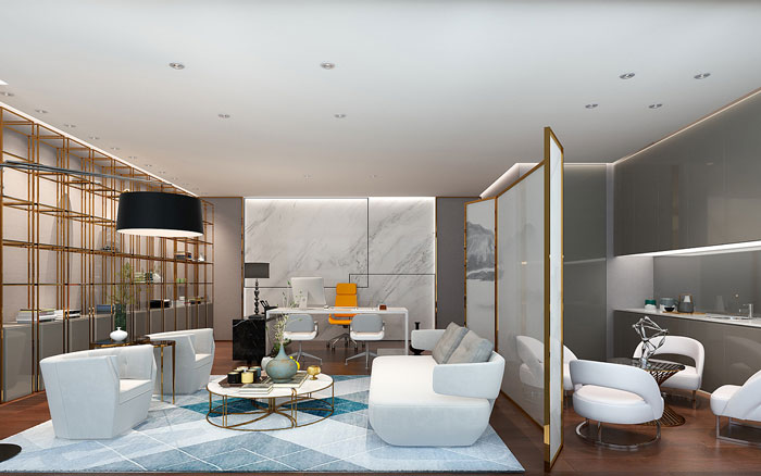 集團總經(jīng)理辦公室裝修設(shè)計效果圖