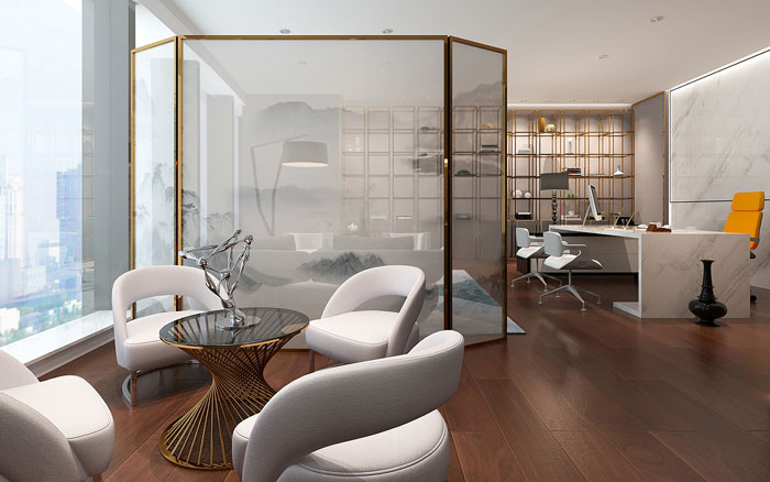 集團總經(jīng)理辦公室裝修設(shè)計效果圖