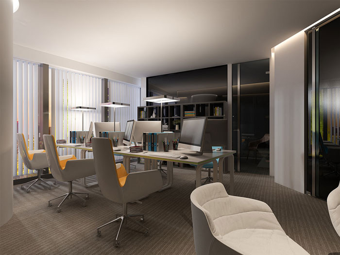 集團辦公室財務(wù)室裝修設(shè)計效果圖