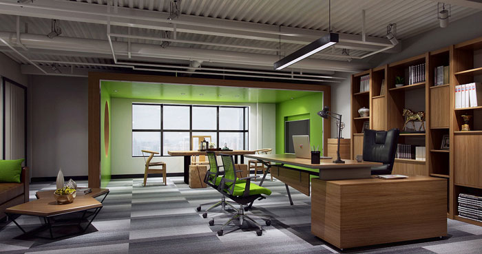 LOFT風格總經(jīng)理辦公室裝修設(shè)計效果圖