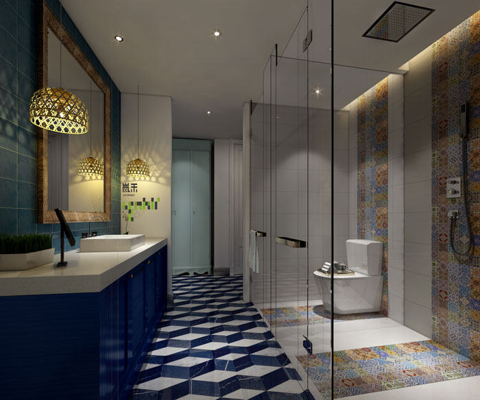 愛情酒店客房洗手間裝修設計效果圖