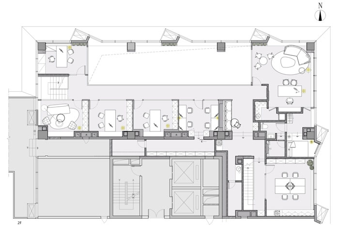 500平方辦公室一層平面圖