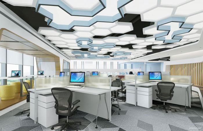 杭州蕭山辦公室辦公區裝修設計效果圖