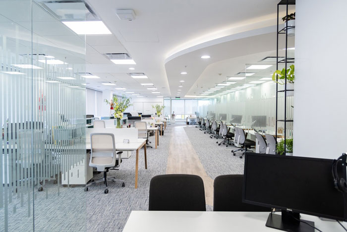 美容公司辦公室辦公區裝修設計效果圖