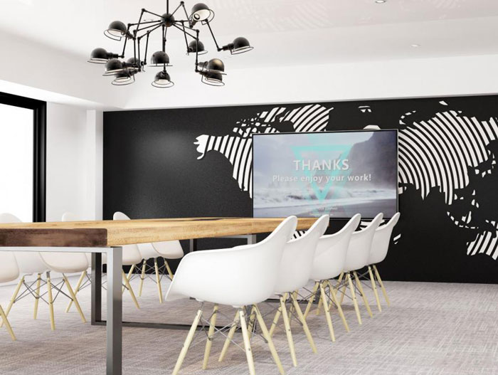 杭州桐廬辦公室會議室裝修設計效果圖