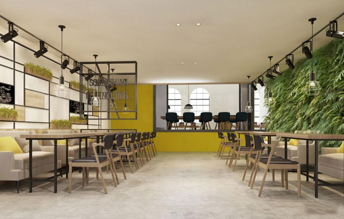 杭州桐廬辦公室休息區裝修設計效果圖