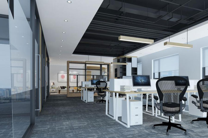 杭州蕭山辦公室辦公區(qū)裝修設計效果圖